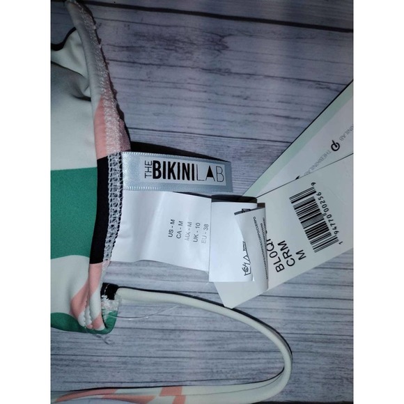 The Bikini Lab 2 Piece‎ Bikini Set white/green Women's size medium - Picture 6 of 6